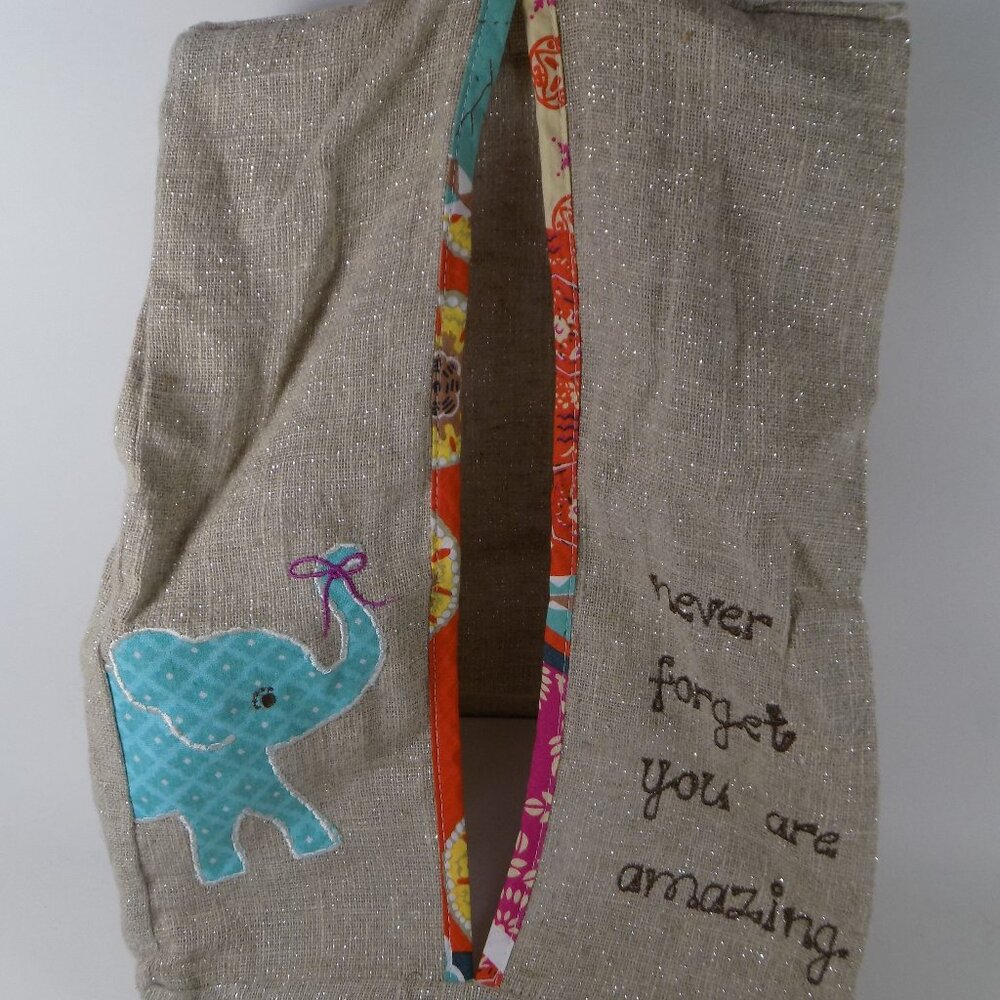 Levtex Zahara Nursery Diaper Stacker Baby Gear Elephant Rustic Safari Sparkle